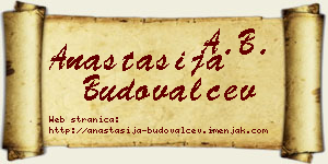 Anastasija Budovalčev vizit kartica